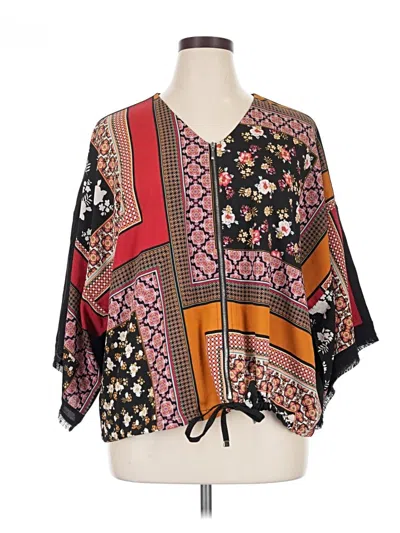 Pre-owned Chico's Poncho In Orange