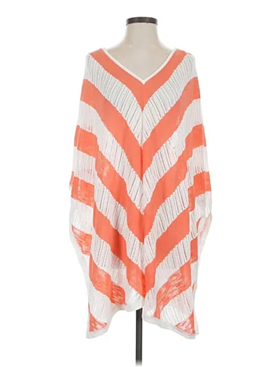 Pre-owned Chico's Poncho In Orange