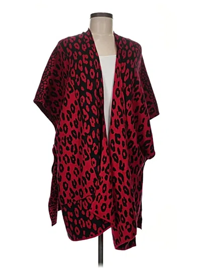 Pre-owned Chico's Poncho In Red