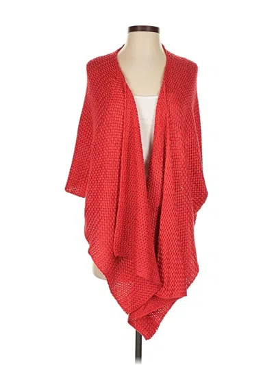 Pre-owned Chico's Poncho In Red