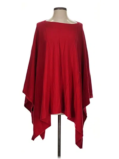 Pre-owned Chico's Poncho In Red