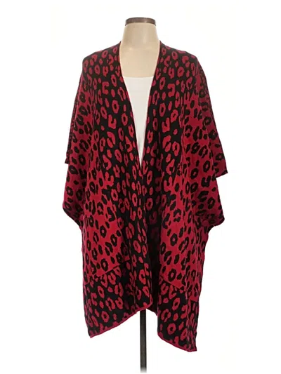 Pre-owned Chico's Poncho In Red