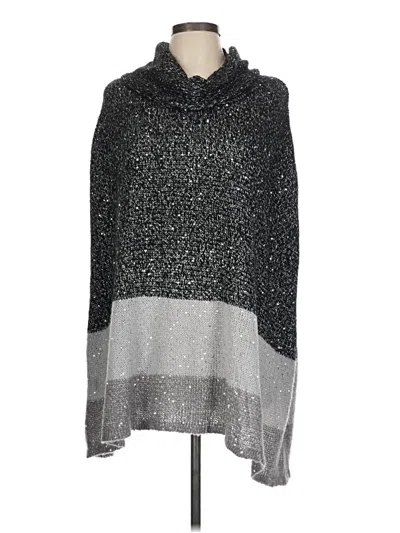Pre-owned Chico's Poncho In Silver