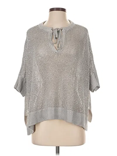 Pre-owned Chico's Poncho In Silver