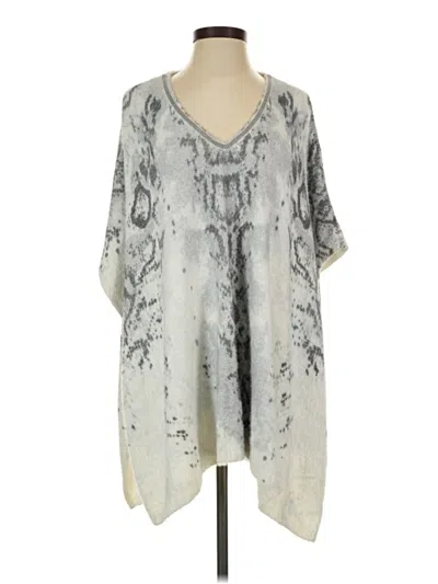 Pre-owned Chico's Poncho In Silver