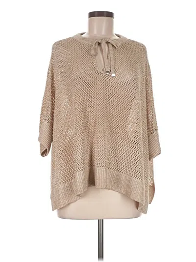 Pre-owned Chico's Poncho In Tan