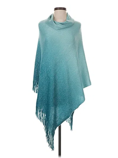 Pre-owned Chico's Poncho In Teal