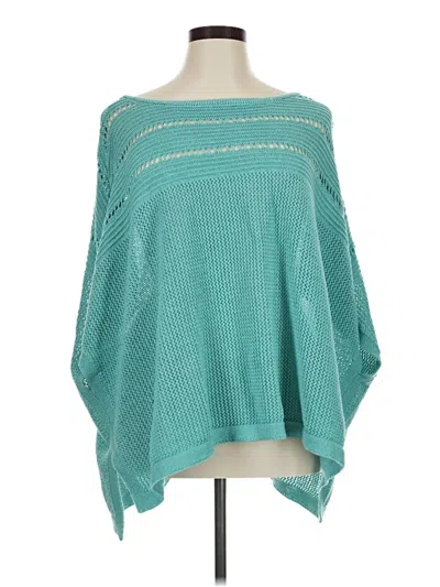 Pre-owned Chico's Poncho In Teal