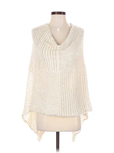 Pre-owned Chico's Poncho In White