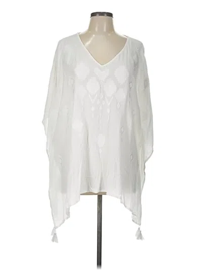Pre-owned Chico's Poncho In White