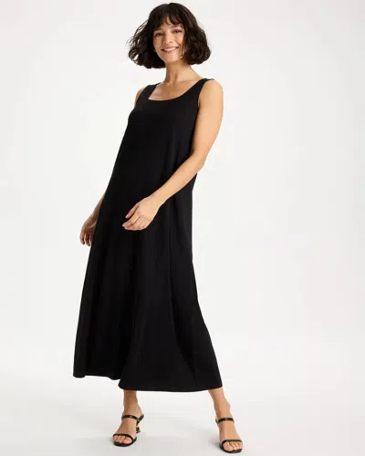 Chico's Ponte Seamed Maxi Dress In Black
