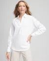 Chico's No Iron™ Popover Shirt In White Size Large |  In Optic White