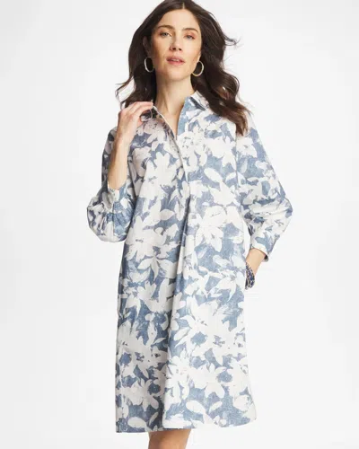 Chico's Popover Bonnie Dress In White In Sand