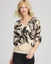 Chico's Printed Dolman Sweater In Neutral In Neutral