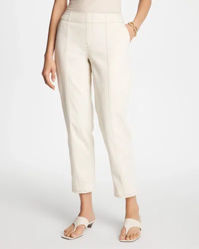 Chico's Pull-on Boyfriend Utility Crop In Denim In Neutral