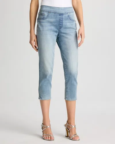 Chico's Pull-on Capri Jeans In Printemps Indigo