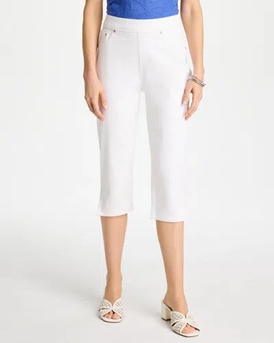 Chico's Pull-on Capri Jeans In White