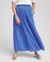 Chico's Pull-on Maxi Skirt In Blue Size 16/18 |  In Blue Pearl