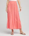CHICO'S PULL-ON MAXI SKIRT IN MELON MAMBO SIZE 12/14 | CHICO'S