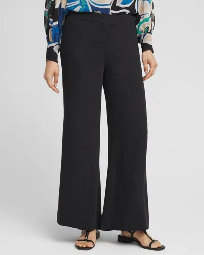 Chico's Pull-on Relaxed Straight Leg Pants In Black Size 4 |