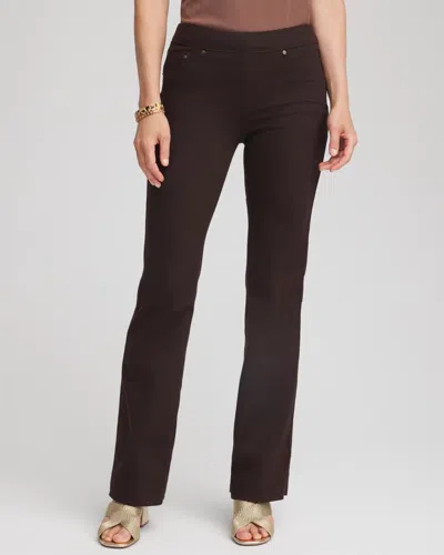 Chico's Pull-on Slim Bootcut Jeggings In Brown
