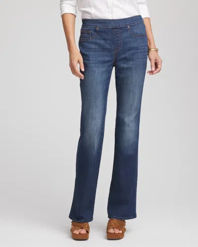 Chico's Pull-on Slim Bootcut Jeggings In Estero Indigo