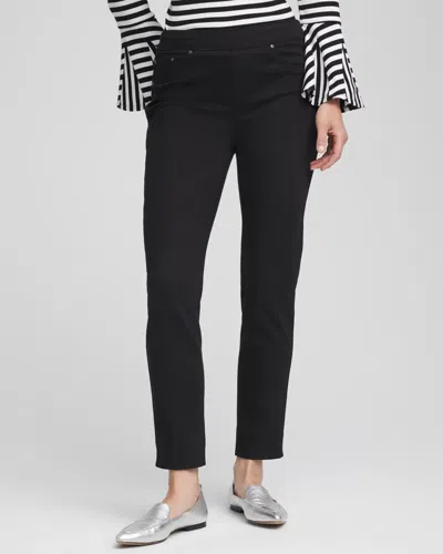 Chico's Pull-on Slim-fit Ankle Jeggings In Black