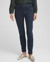 Chico's Pull-on Slim-fit Ankle Jeggings In Dark Wash Denim