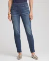 Chico's Pull-on Slim-fit Ankle Jeggings In Medium Wash Denim