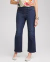 Chico's Pull-on Straight Cropped Jeans In Lunabelle Indigo Size 10 |  In Lunabelle Indigo
