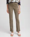 Chico's Pull-on Straight-leg Jeans In Nettle Leaf