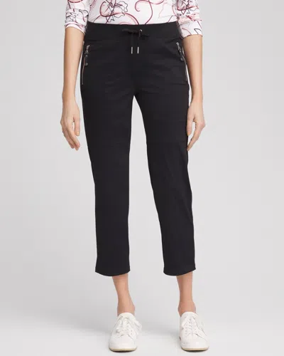 Chico's Seam Detail Cropped Pants In Black Size 20/22 |  Zenergy