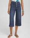 Chico's Pull-on Wide Capri Jeans In Denim