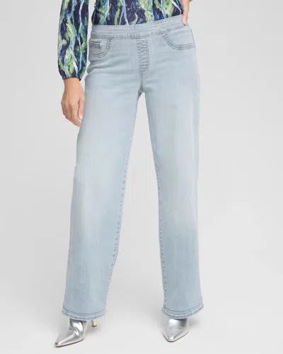 Chico's Pull On Wide Jean In Delphinia Indigo