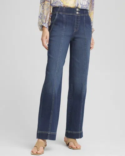 Chico's Pull-on Wide-leg Jeans In Alora Indigo