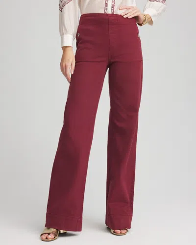 Chico's Pull-on Wide-leg Jeans In Size 16 |  In Blackcurrant