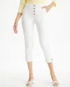 Chico's Pull-on 22" Capri Jeans In White In White