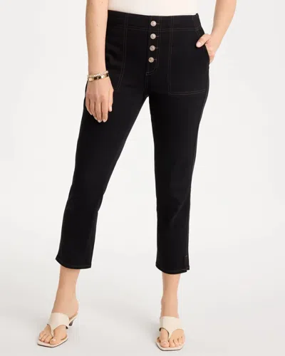 Chico's Pull-on Capri Jeans In Black