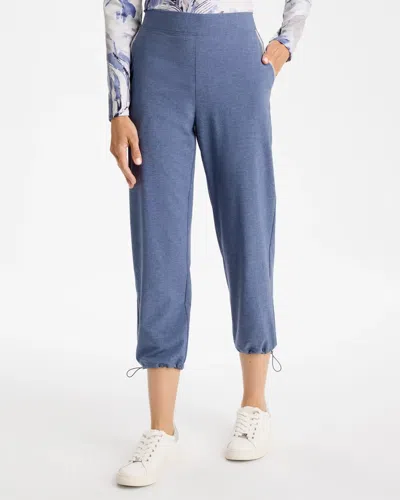 Chico's Pull-on Caviar Cropped Pants In Zen Dark Wash Denim In Zen Dark Indigo Wash