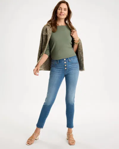 Chico's Pull-on Slim Ankle Jeggings In Rita Indigo