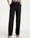Chico's Pull-on Wide-leg Linen Pants In Black In Black