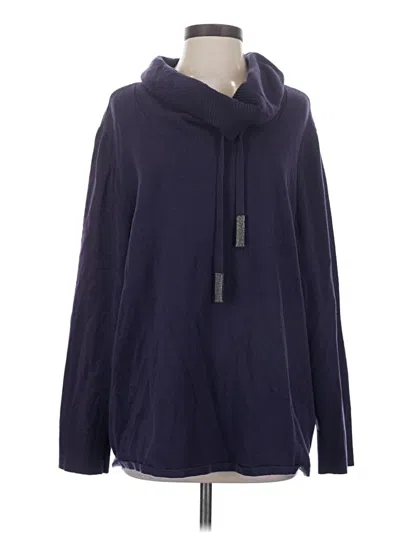 Pre-owned Chico's Pullover Hoodie In Blue