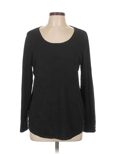 Pre-owned Chico's Pullover Sweater In Black
