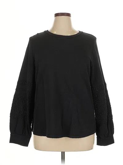Pre-owned Chico's Pullover Sweater In Black