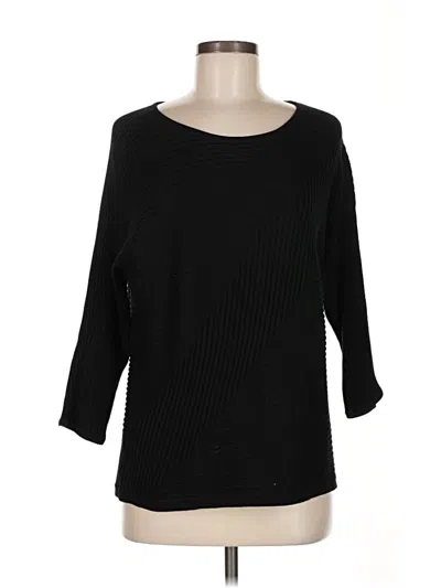 Pre-owned Chico's Pullover Sweater In Black