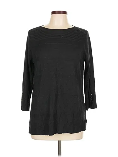 Pre-owned Chico's Pullover Sweater In Black