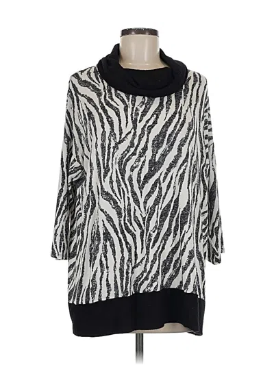 Pre-owned Chico's Pullover Sweater In Black