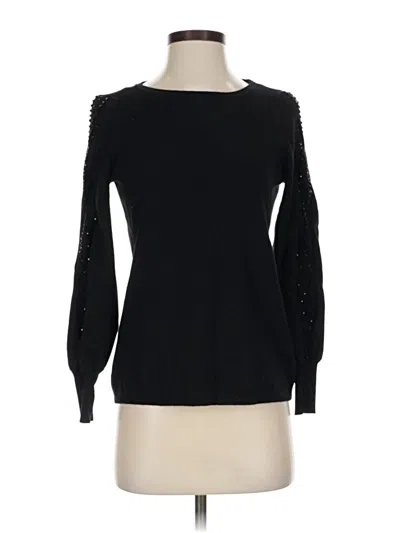 Pre-owned Chico's Pullover Sweater In Black