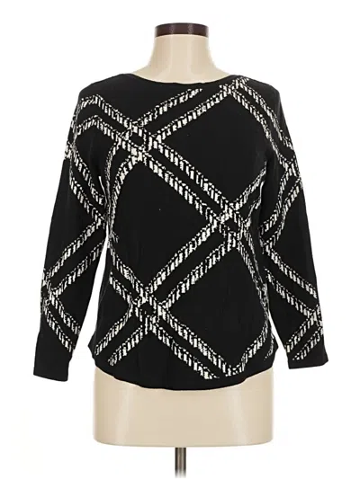 Pre-owned Chico's Pullover Sweater In Black