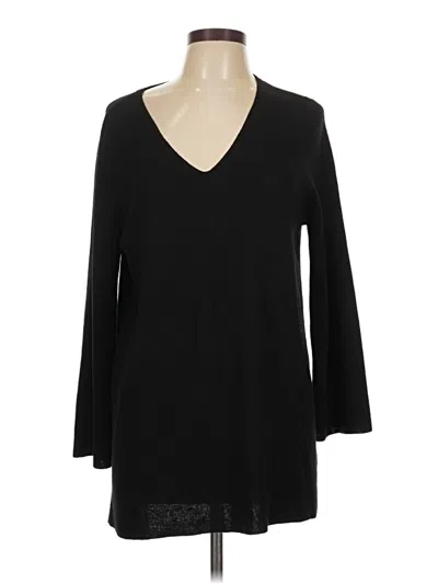 Pre-owned Chico's Pullover Sweater In Black